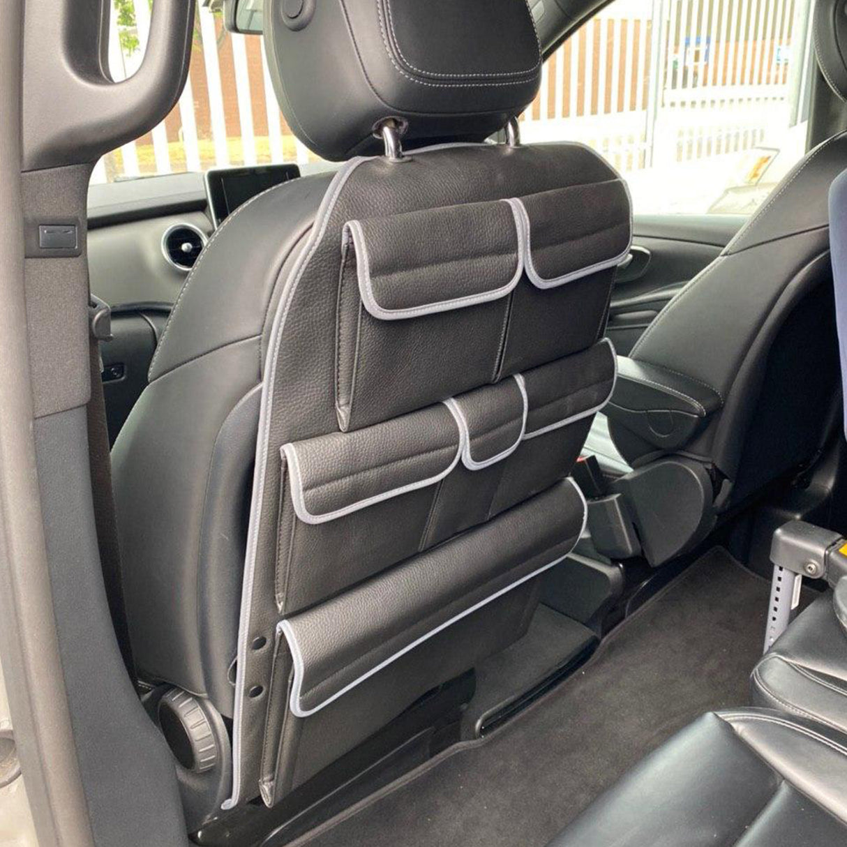 For Mercedes Vito Campervan Single & Captain’s Seat Leatherette Back Seat Organiser — Durable Van Storage Solution