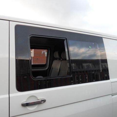 VW T5 Transporter Glass Side Sliding Window Smoked