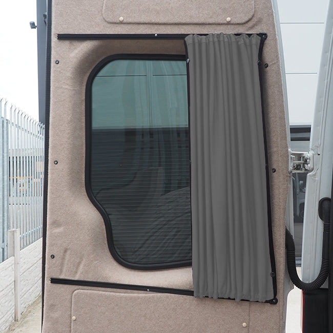 For MAN TGE / New Crafter Premium 1 x Barndoor Window Curtains Campervan Conversion Blackout Van-X