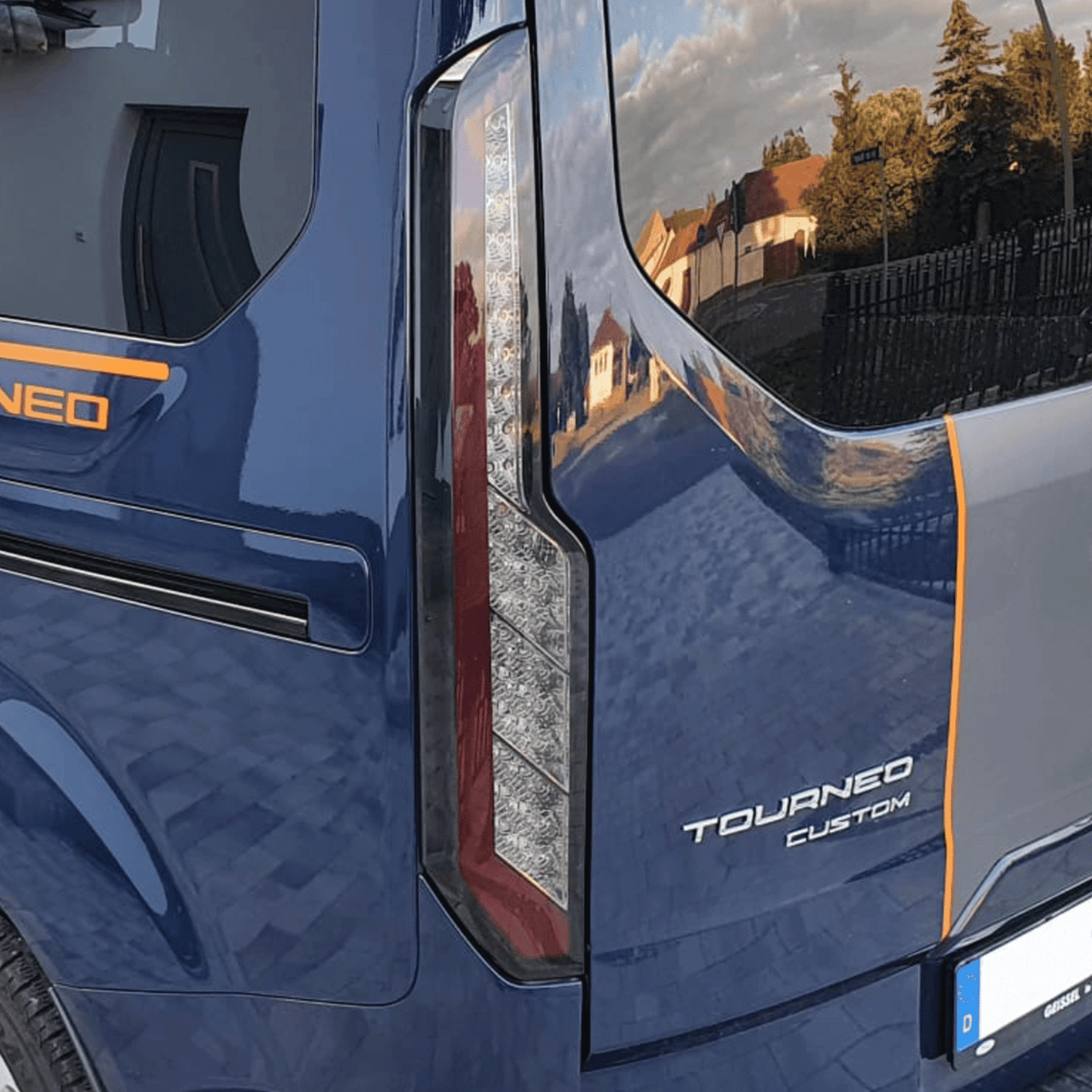 Airson solais cùil LED comharra sreathmhor Transit Custom MK1 lionsan smocte