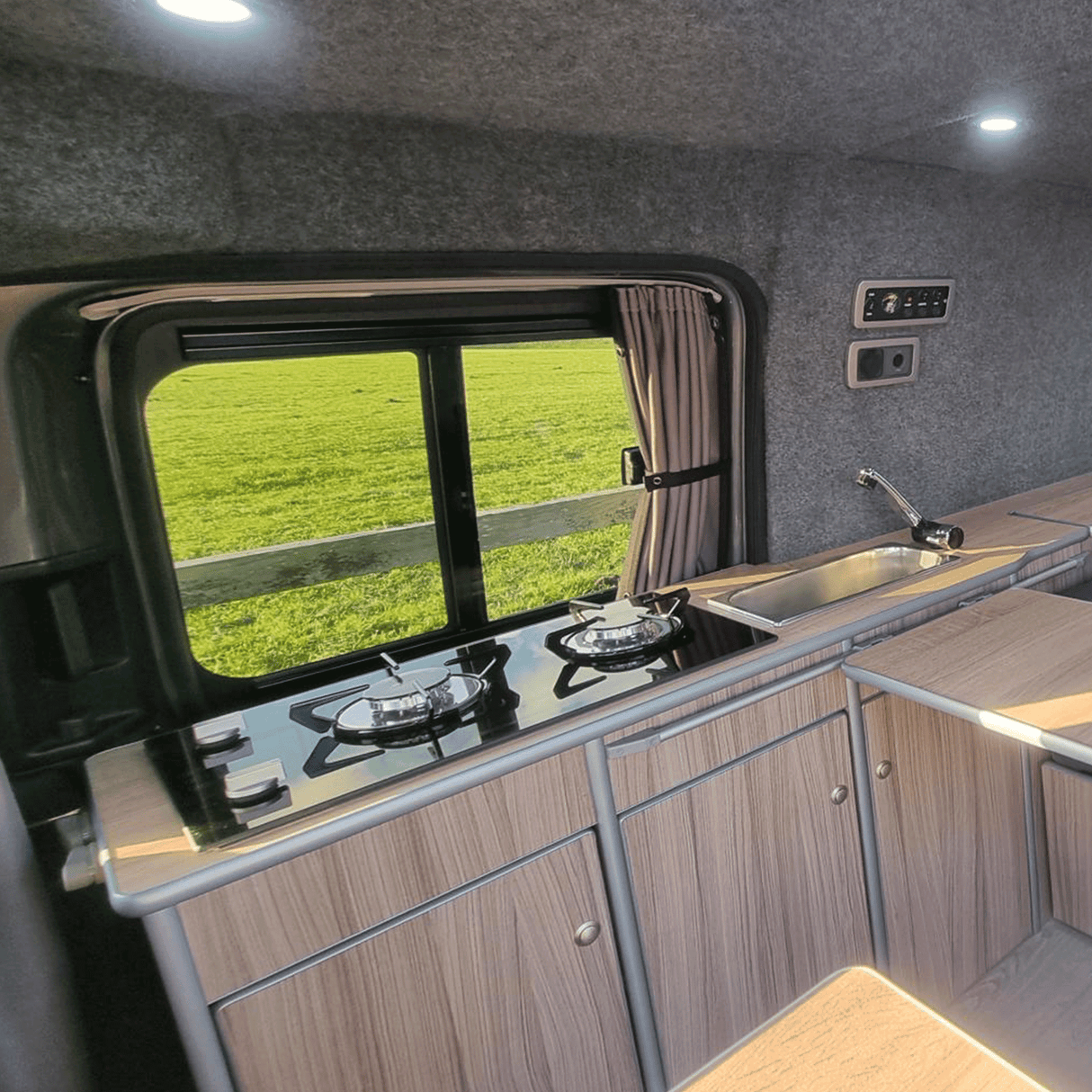 For VW Caddy Premium 1 x Side Sliding Door Window Curtains Van-X