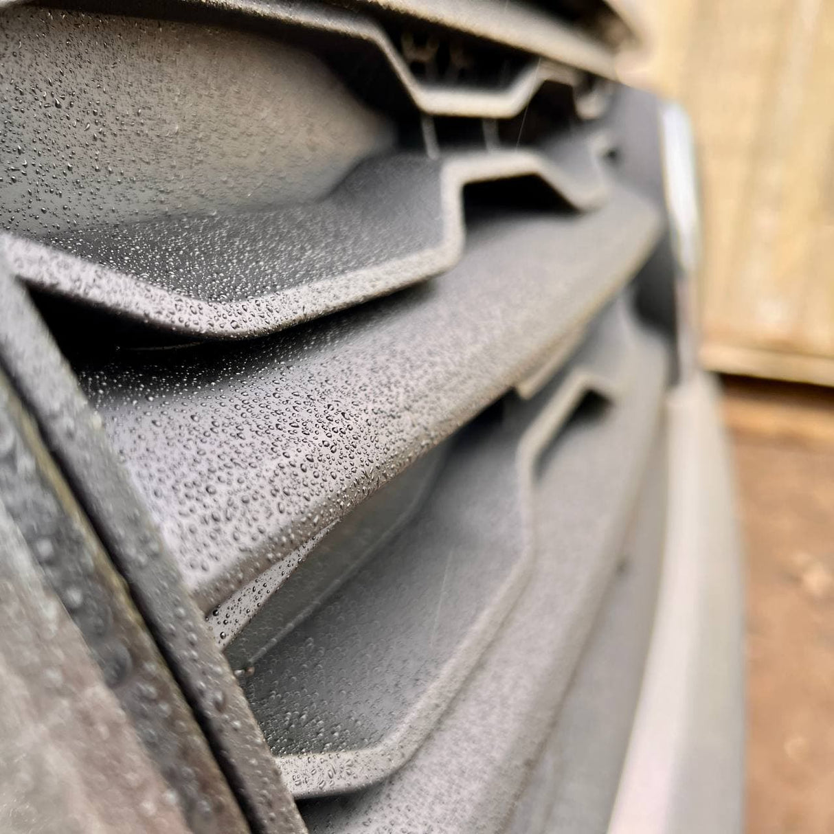 Airson VW T6 Grile Aghaidh R-Line Gun Bhràiste - Dubh Matte