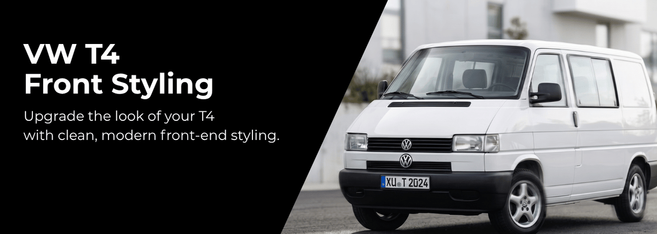 VW T4 short nose bonnet covers and styling accessories collection by Van-X with various designs and protective features