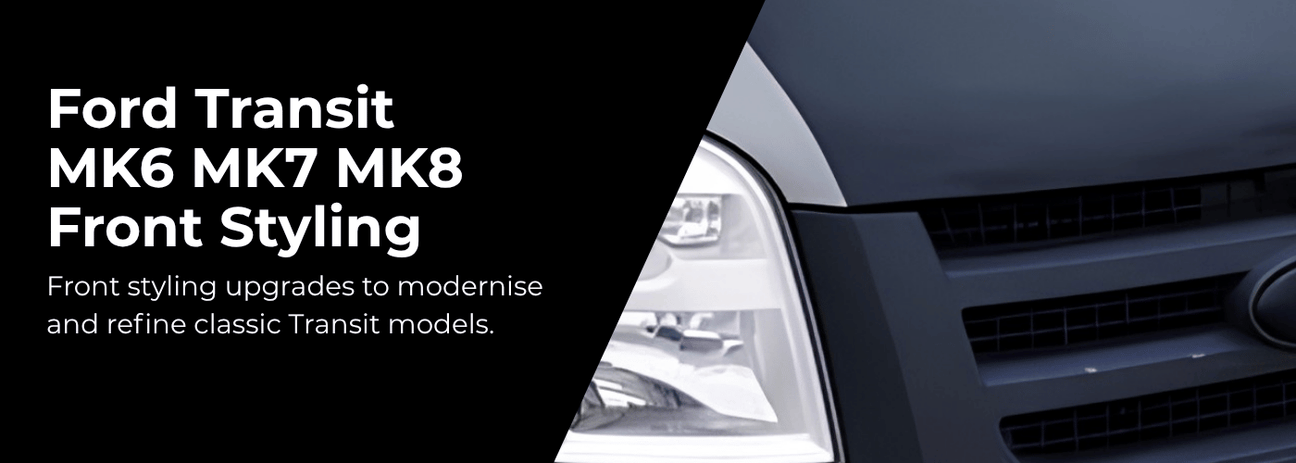 Ford Transit MK6 MK7 MK8 front styling accessories including grilles and curtains by Van-X