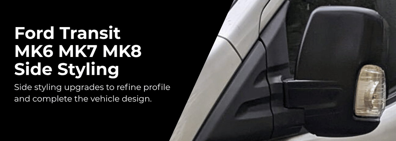 Ford Transit MK6 MK7 MK8 side styling accessories wind deflectors and awning rail extensions