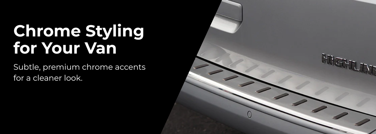 Chrome line van styling accessories at Van-X