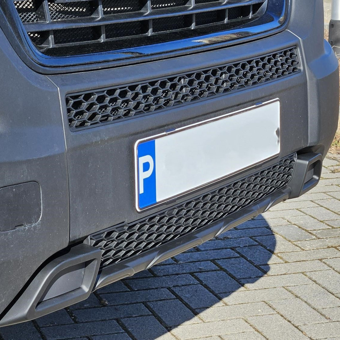 For Peugeot Boxer Bumper Honeycomb - Matte Black, No Parking Sensors Replacement