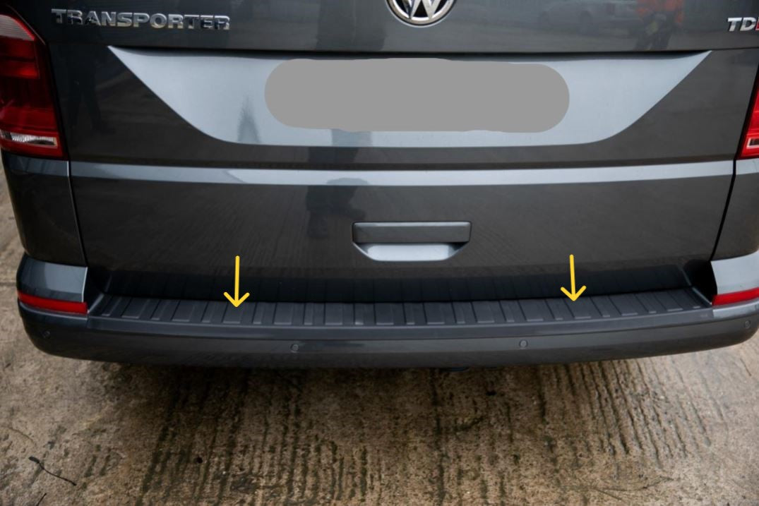 VW T6 Transporter Multivan Tailgate Rear Bumper Protector Black Plastic (B-Grade)