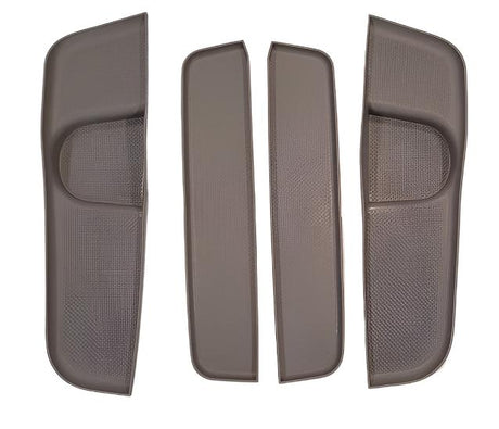 VW T6 Camper Transporter Rubber Door Liner Pocket Inserts Grey, Direct Fit No Modification Required