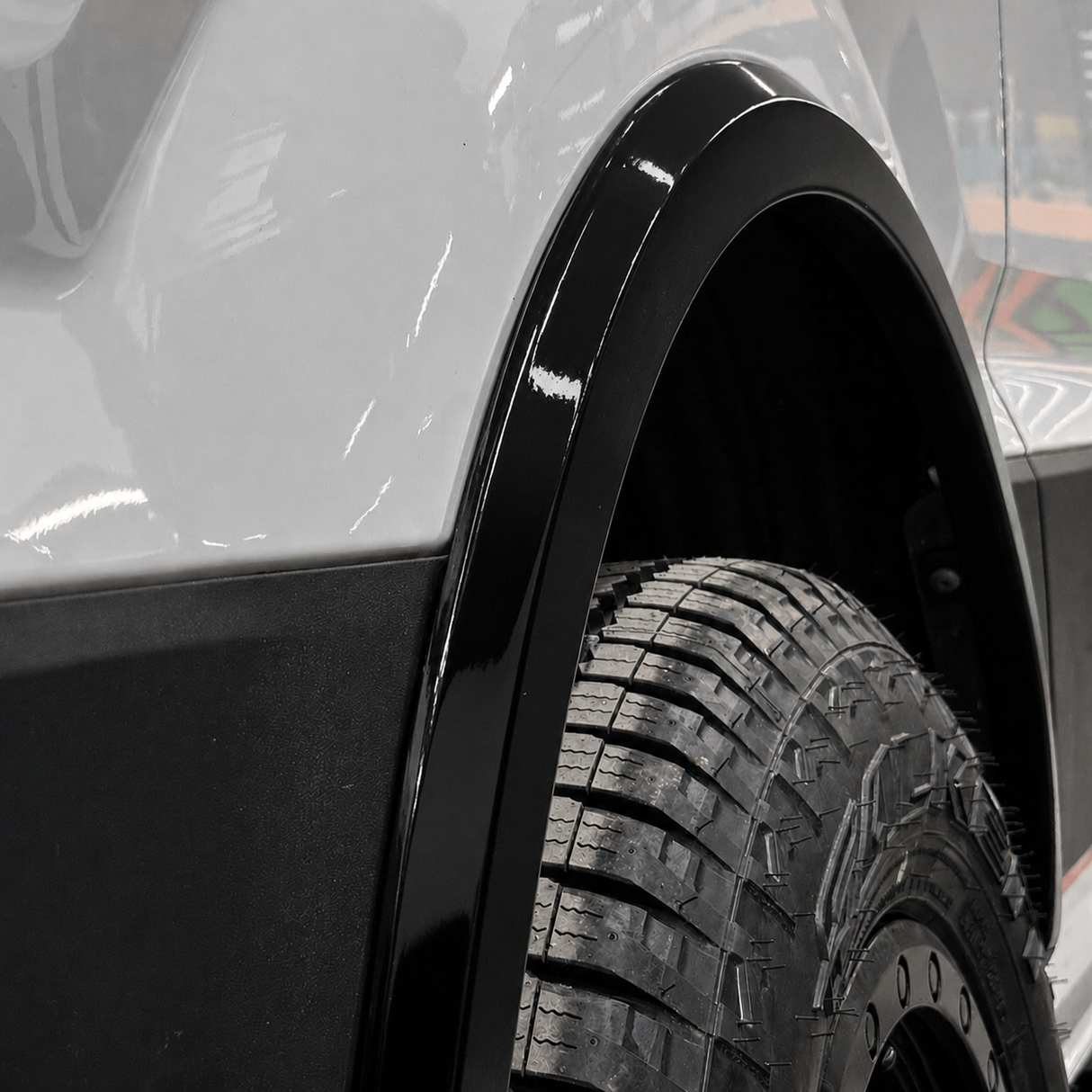 For VW New Crafter/MAN TGE Wheel Arch Trims - Gloss Black 4 Piece Styling Kit | Van-X