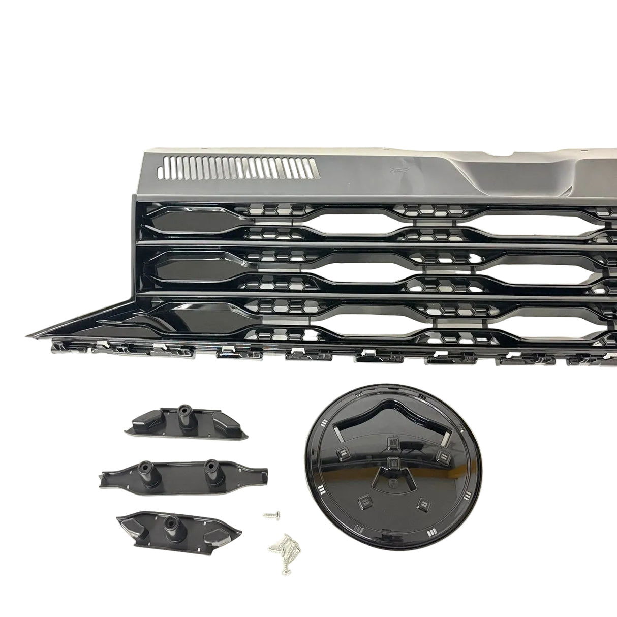 Airson Grile Aghaidh VW T6 R-Line (2 ann an 1) Le/Gun Bhràiste - Dubh Gleansach