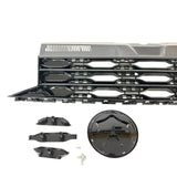 Airson Grile Aghaidh VW T6 R-Line (2 ann an 1) Le/Gun Bhràiste - Dubh Gleansach