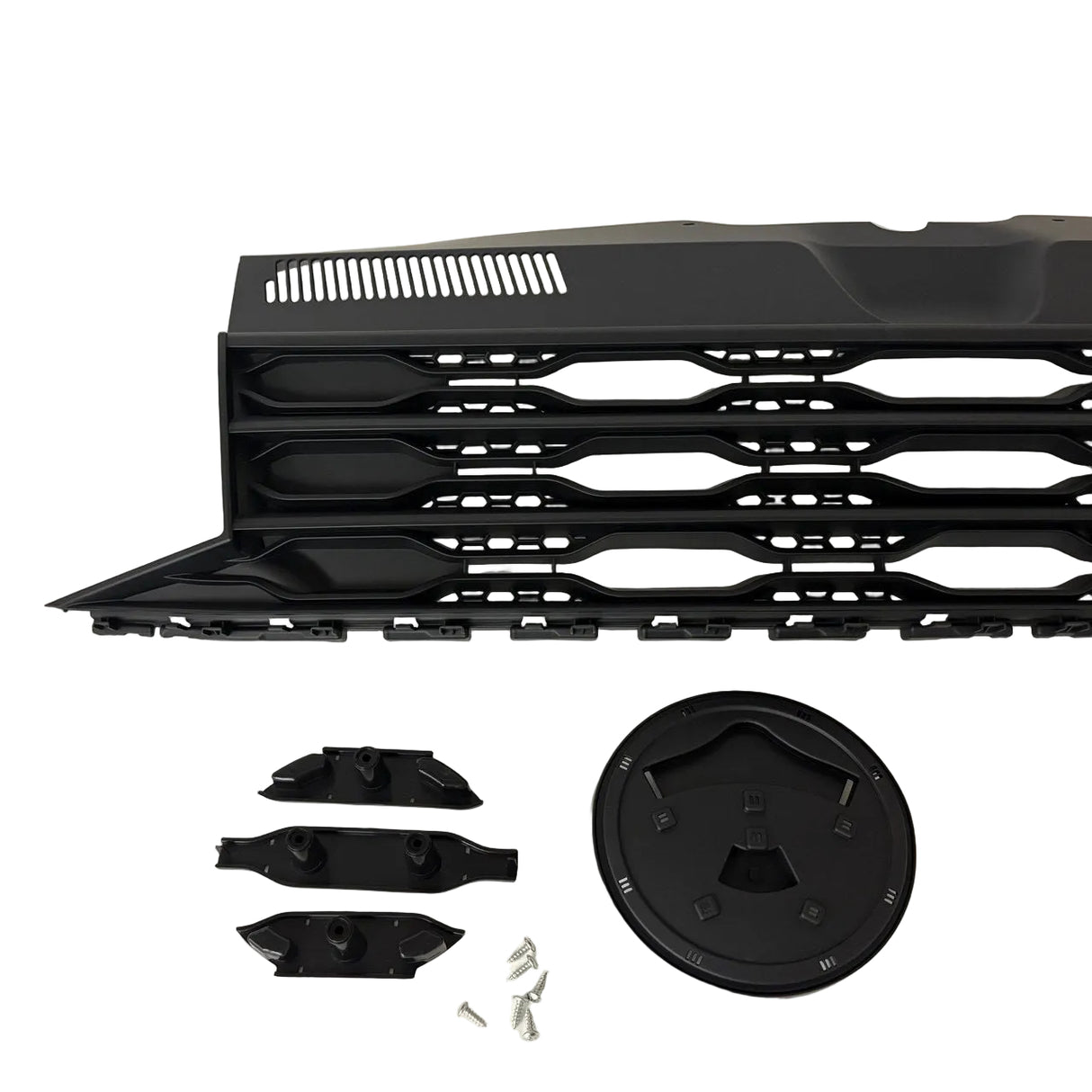 Airson VW T6 Grile Aghaidh R-Line Gun Bhràiste - Dubh Matte