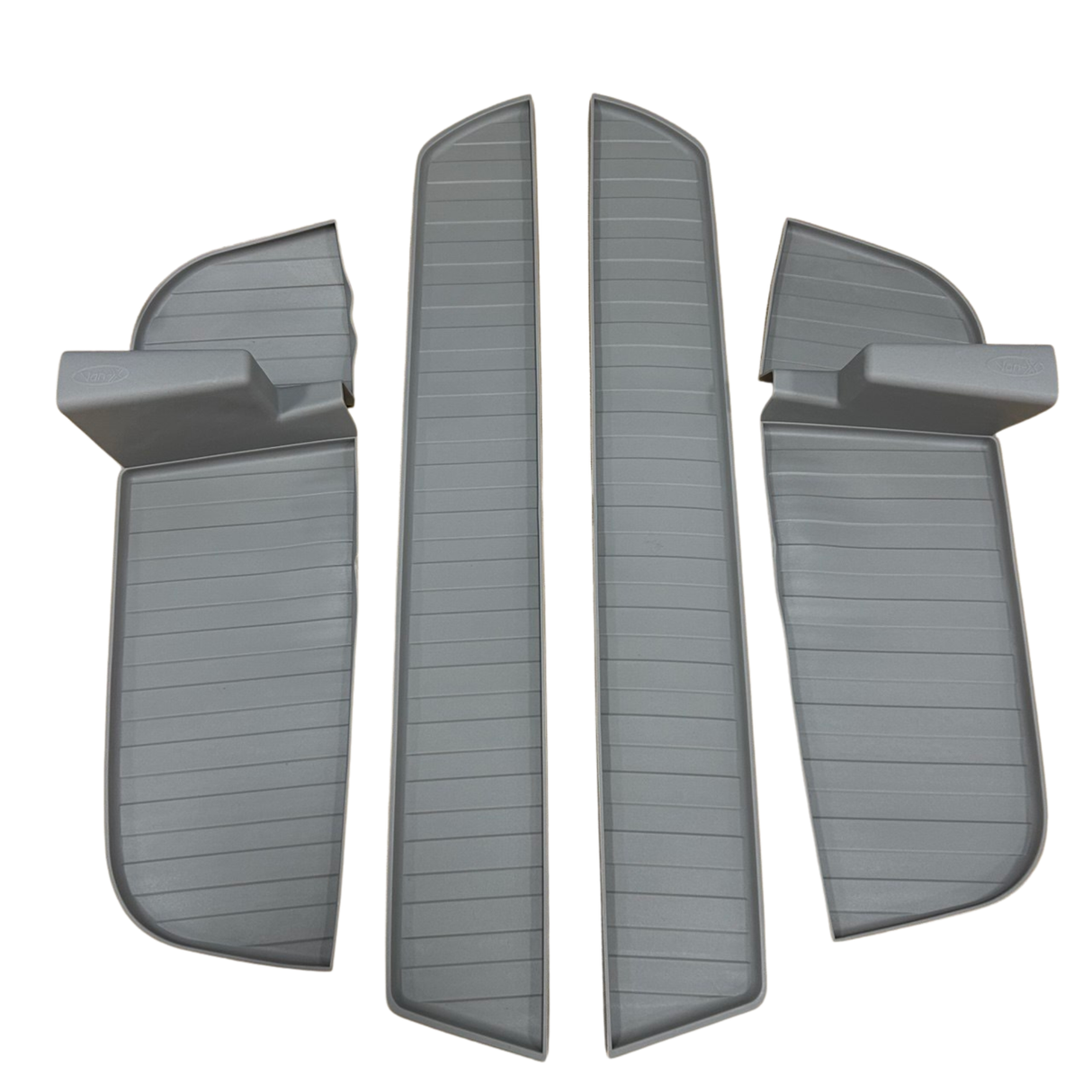 For VW T6.1 Transporter Rubber Door Liner Pocket Inserts Grey Campervan Conversion