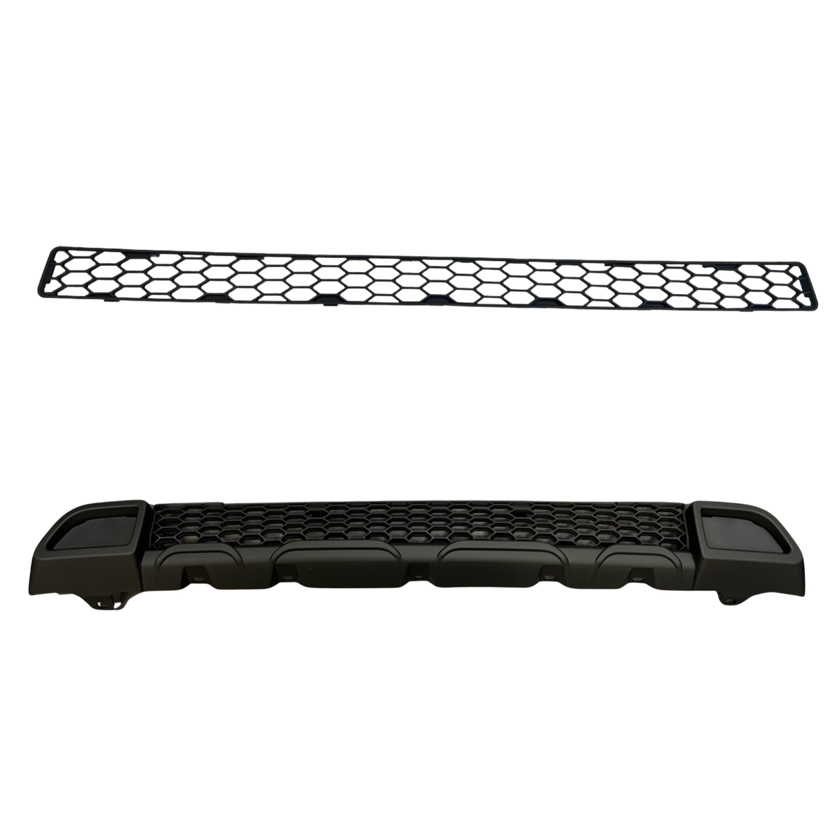 For Fiat Ducato / Ram ProMaster Front Honeycomb Bumper Grille Bundle 2pcs - Matte Black | Van-X