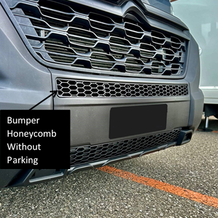 Citroen Relay Bumper Honeycomb without Parking Sensors - Gloss Black