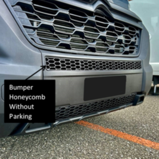 Citroen Relay Bumper Honeycomb without Parking Sensors - Matte Black