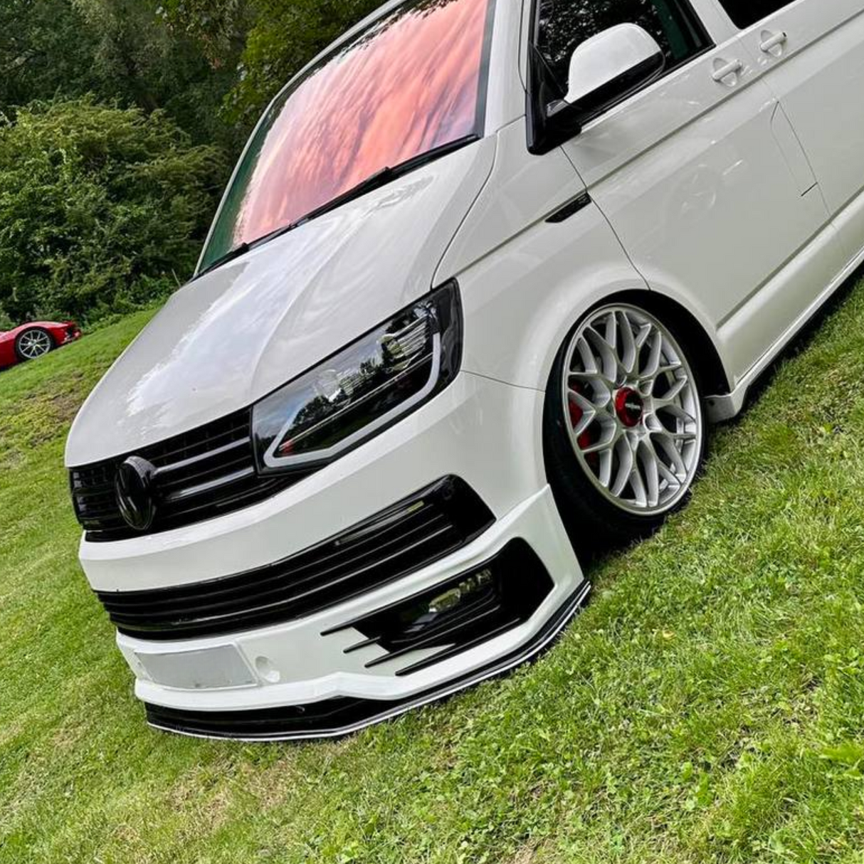 VW T6 Transporter Front Sportline Spoiler (PRIMER) tionndadh DIY togail dachaigh air leth