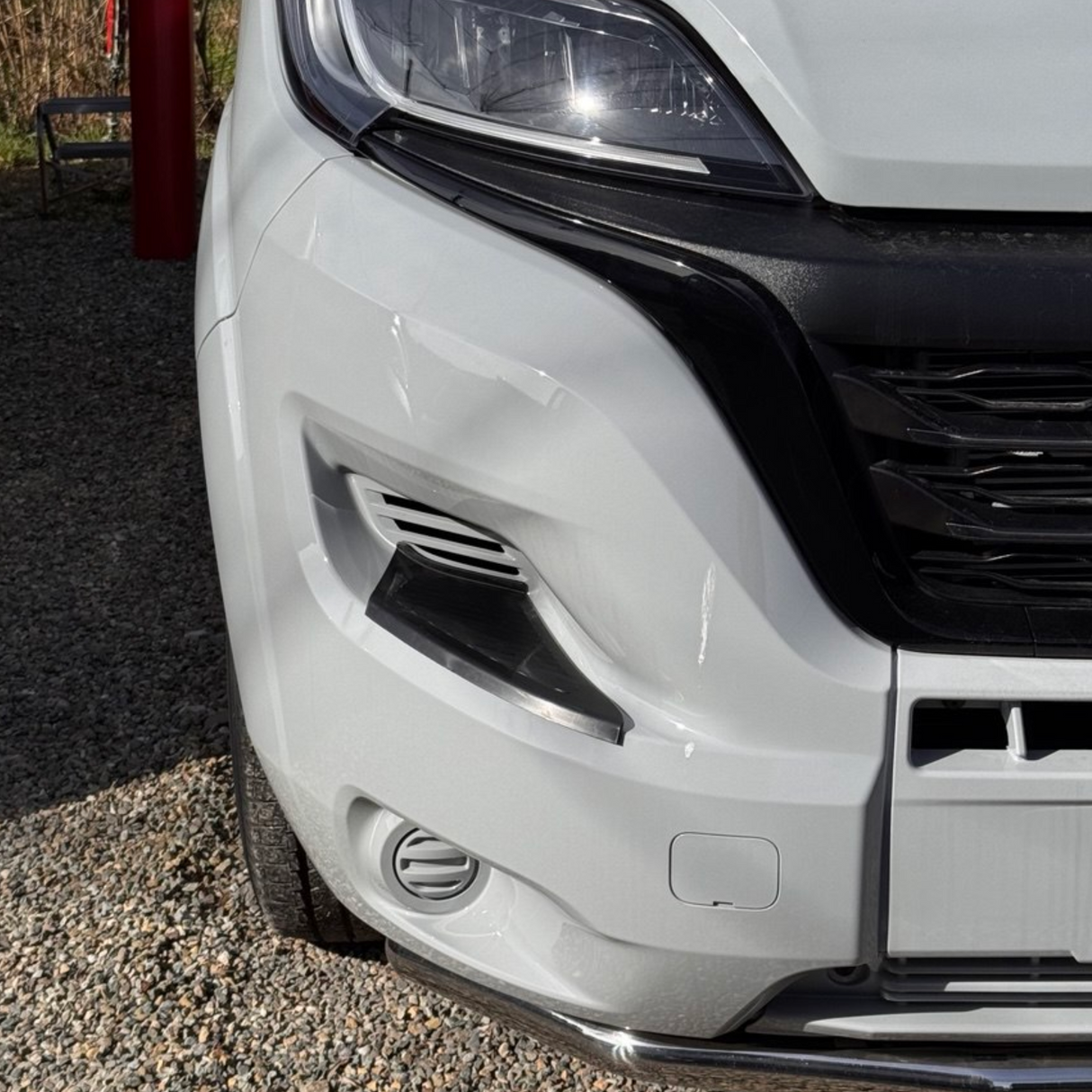 For Vauxhall Movano Front Bumper Step Protectors – White, Set of 2 | Durable Vehicle Accessories