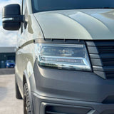 For MAN TGE Headlight Eyebrow Trim – Matte Black - Van Styling Accessory by Van-X