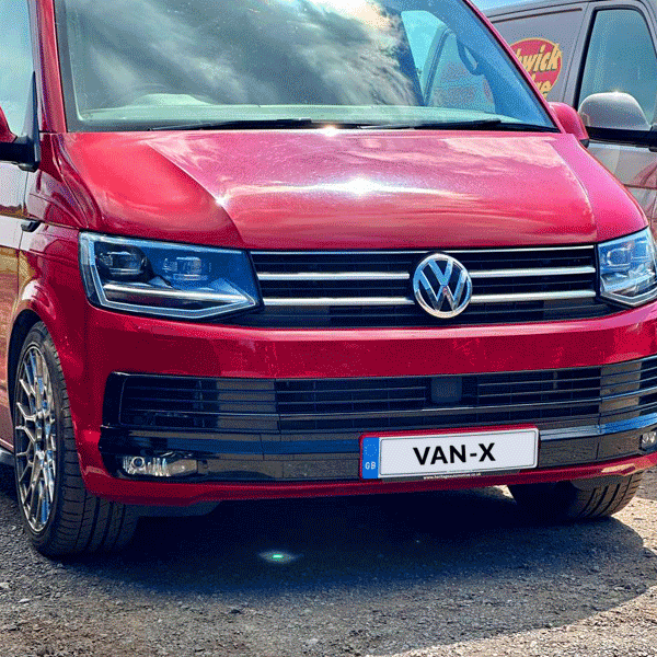 For VW T6 Highline Bumper only, California Beach and Ocean models, Caravelle, VanX Bumper Grille XL - Gloss Black Finish