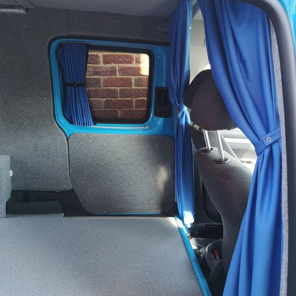 VW Caddy Van Conversion Premium Window Curtains - Black/Blue - CREATE YOUR OWN BUNDLE! Van-X