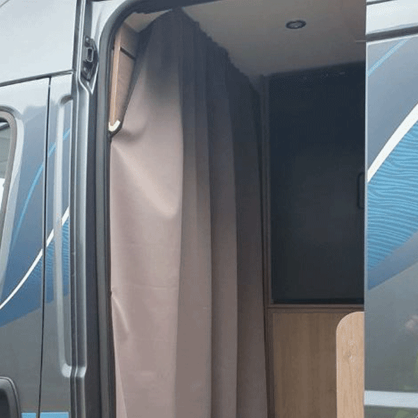 MAN TGE / New Crafter Campervan & Motorhome Maxi-Cab Divider Curtain with Rail – Premium Privacy