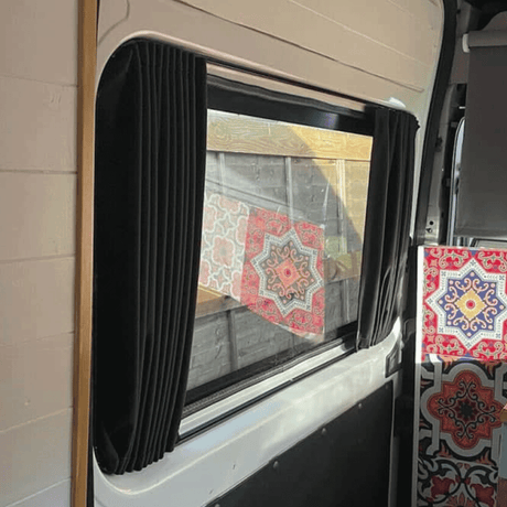 Fiat Ducato & Ram ProMaster Premium 2 x Side Window Curtains | Van-X