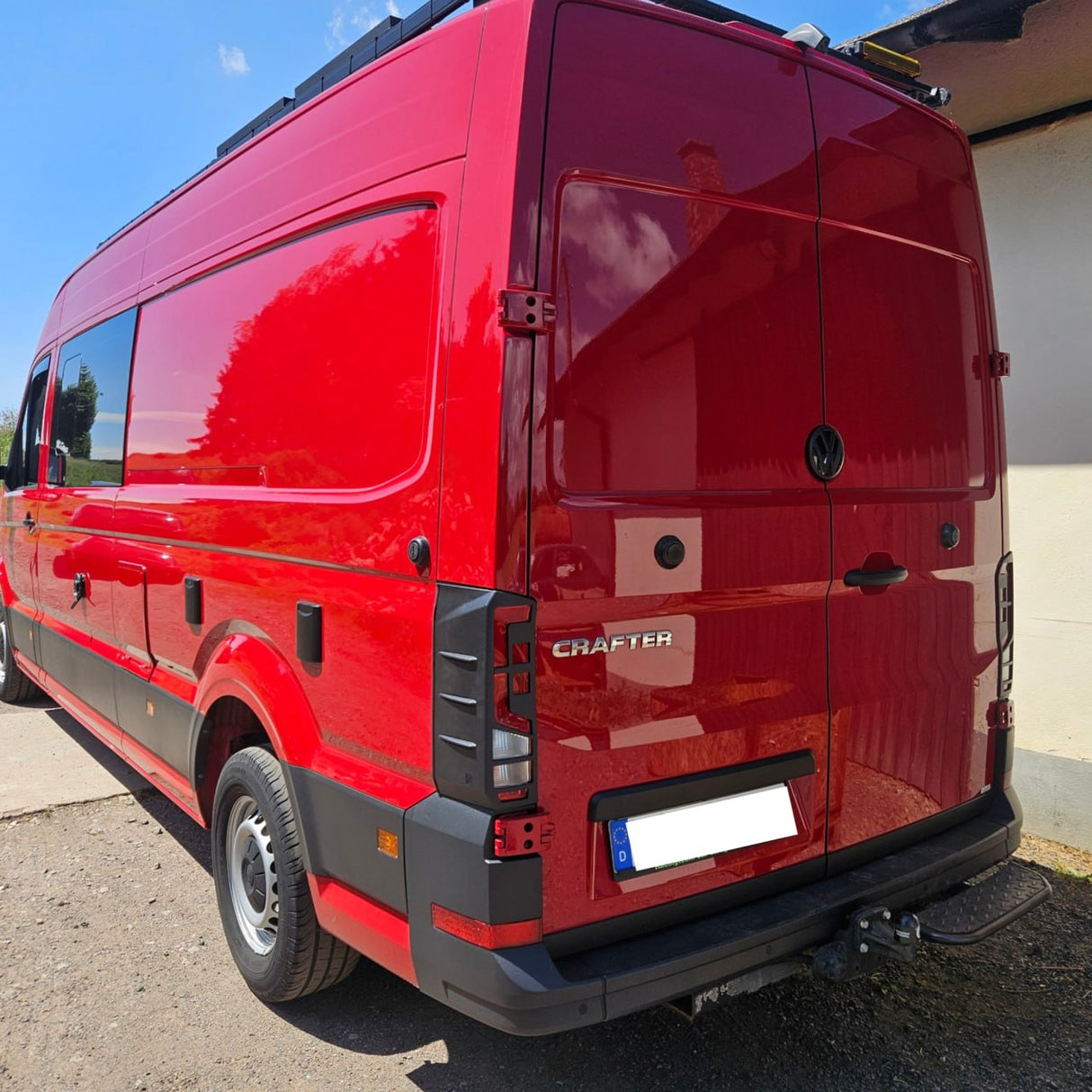 Airson Luchd-dìon Solais Cùil Volkswagen Crafter - Dubh Matte (2018 Air Adhart)