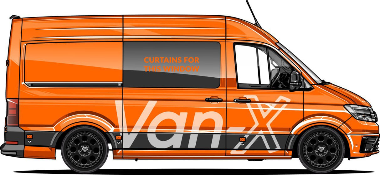 VW Crafter Premium Window Curtains - Black/Black - CREATE YOUR OWN BUNDLE! Van-X