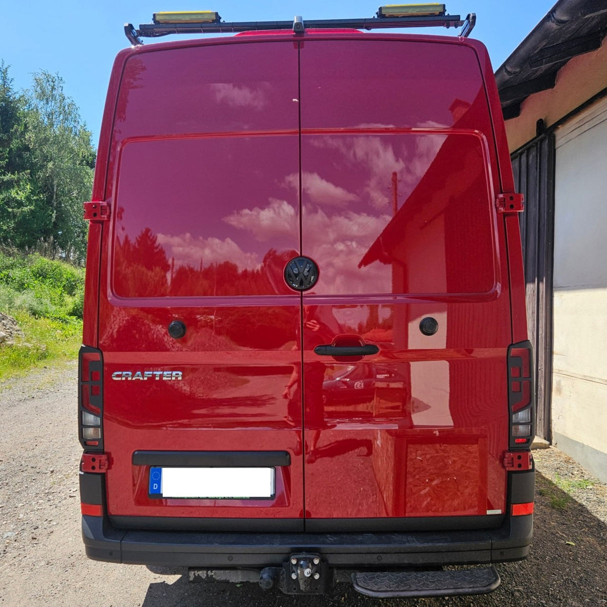 Airson Luchd-dìon Solais Cùil Volkswagen Crafter - Dubh Matte (2018 Air Adhart)