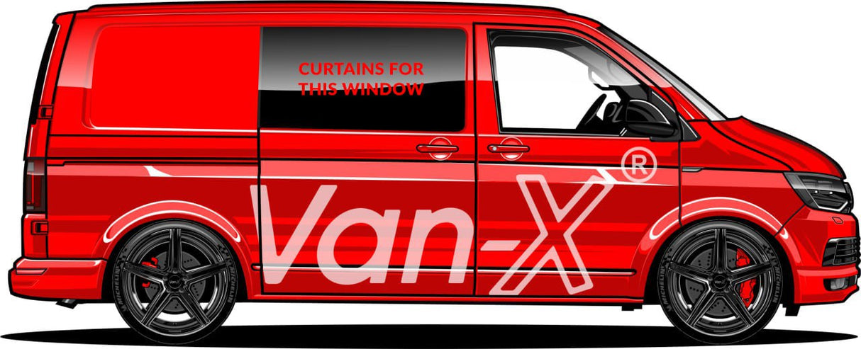 VW T6 Transporter Van Conversion Premium Curtains - Black/Blue - CREATE YOUR OWN BUNDLE! Van-X