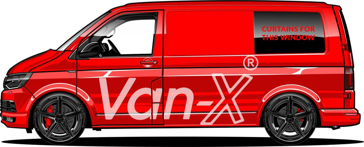 New Vauxhall Vivaro Premuim Window Curtains - Black/Burgundy - CREATE YOUR OWN BUNDLE! Van-X