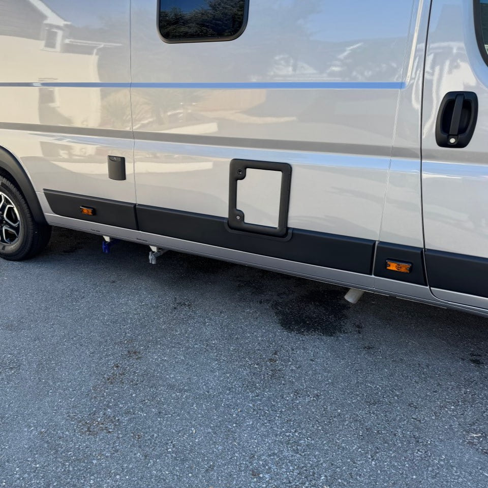 For Fiat Ducato Signal Mark Cover/Guard - Gloss Black | Van-X