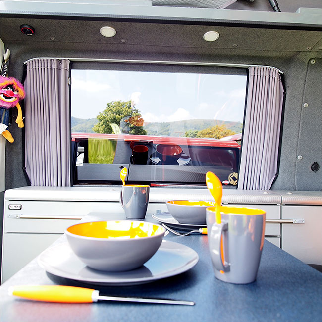 For Ford Transit MK7 Premium Window Curtains - Black/Grey - CREATE YOUR OWN BUNDLE! Van-X