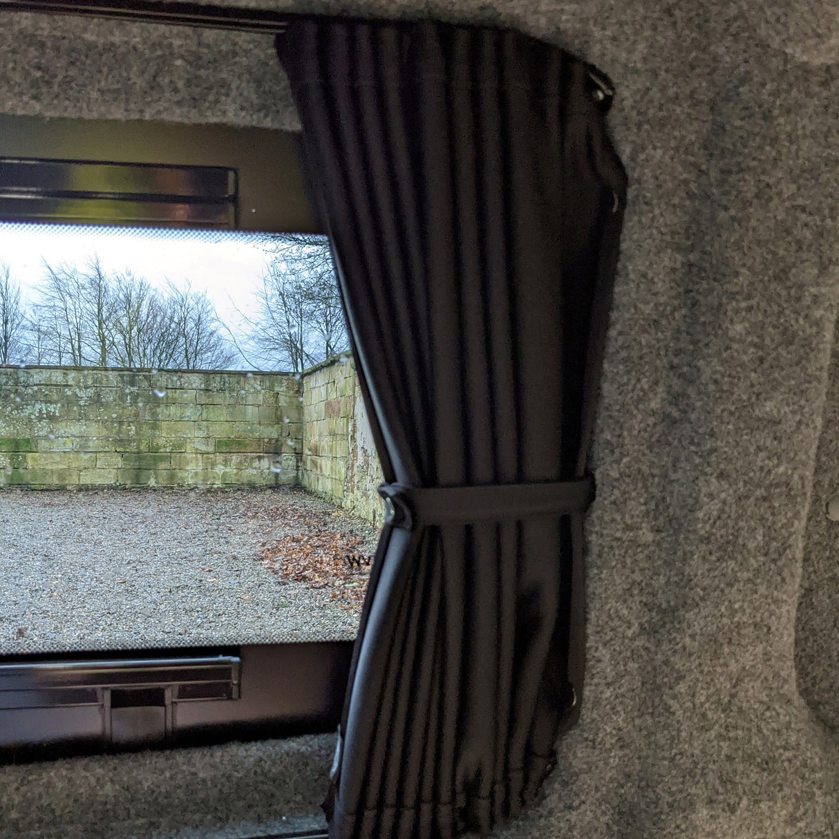 For New Shape Transit Custom Premium Window Curtains - Black/Black - CREATE YOUR OWN BUNDLE! Van-X