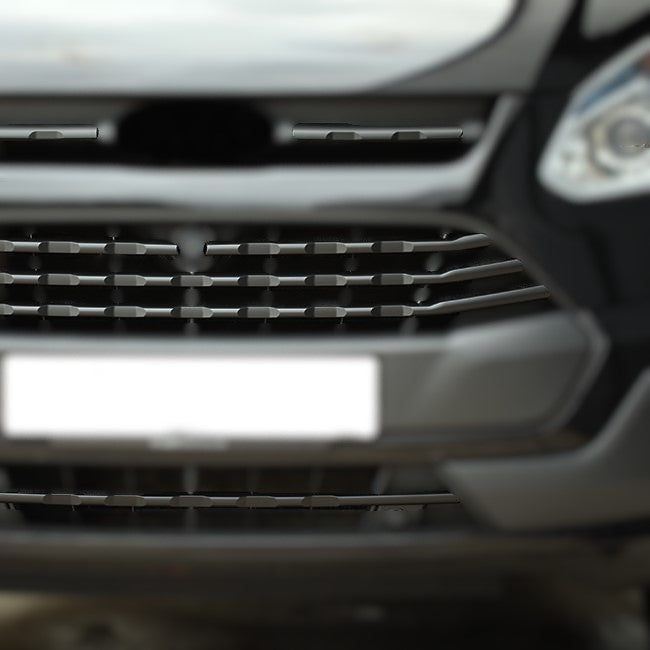 For Ford Transit Custom Front Grille Trims Matte Black Front Styling (7Pcs) 2012 - 2018 MK1 Painted and Ready to Fit