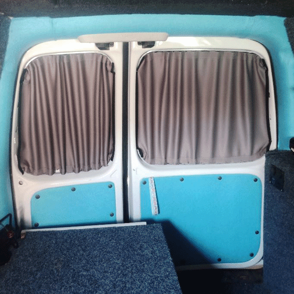 VW Caddy Van Conversion Premium Window Curtains - Black/Grey - CREATE YOUR OWN BUNDLE! Van-X