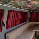 VW T5 Transporter Van Conversion Premium Curtains - Black/Burgundy - CREATE YOUR OWN BUNDLE! Van-X