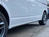 VW T6 Transporter LWB Side Skirts Candy White Plastic Painted and Ready to Fit