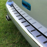 VW T6 Transporter Multivan Rear Bumper Protector Barndoor stainless (Titanium Black Insert)