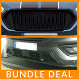 For Ford Transit Custom Matte Black Honeycomb Grille Set - Pre-Painted and Ready to Fit