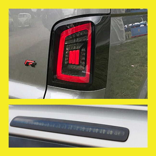 VW T5 Transporter MK3.1 Van Tailgate LED Rear Lights Smoked Ideal LED Full Frame Led Light- Bar