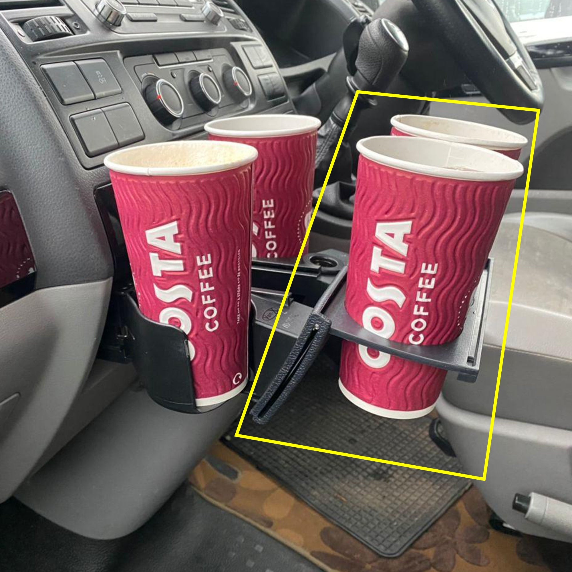 VW T5/T5.1 Addon 2x Cup Holder Extension VanX