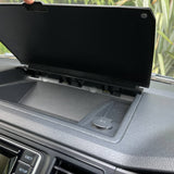 VW T6 van comfort dashboard look Top Dash Console Lid latest upgrade for T6 camper-van interior upgrade update