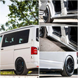 VW T5, T5.1 SWB Side Skirts Reflex Silver Plastic Painted and Ready to Fit