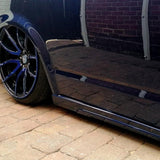 VW T5, T5.1 LWB Side Skirts Deep Black Plastic Painted and Ready to Fit