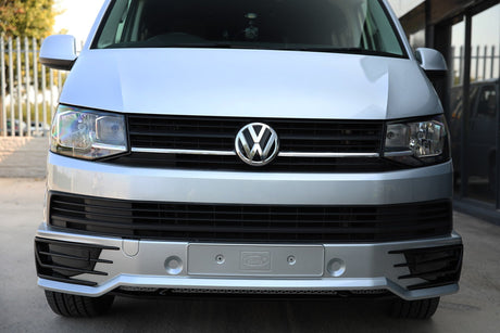 Spoiler stoidhle Sportline Sportline Front Bumper VW T6 Air a pheantadh agus deiseil airson a dhol a-steach do 3 roghainnean dath