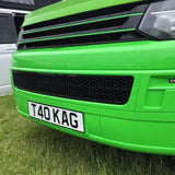 VW T5.1 Transporter Van Front Styling Gloss-Black Package (2pcs) Painted and Ready to Fit