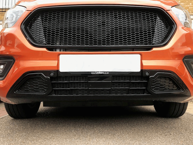 Airson Ford Transit Custom New Shape Front Stoidhle Spòrs Honeycomb Grille Ìosal air a pheantadh agus deiseil airson a bhith iomchaidh
